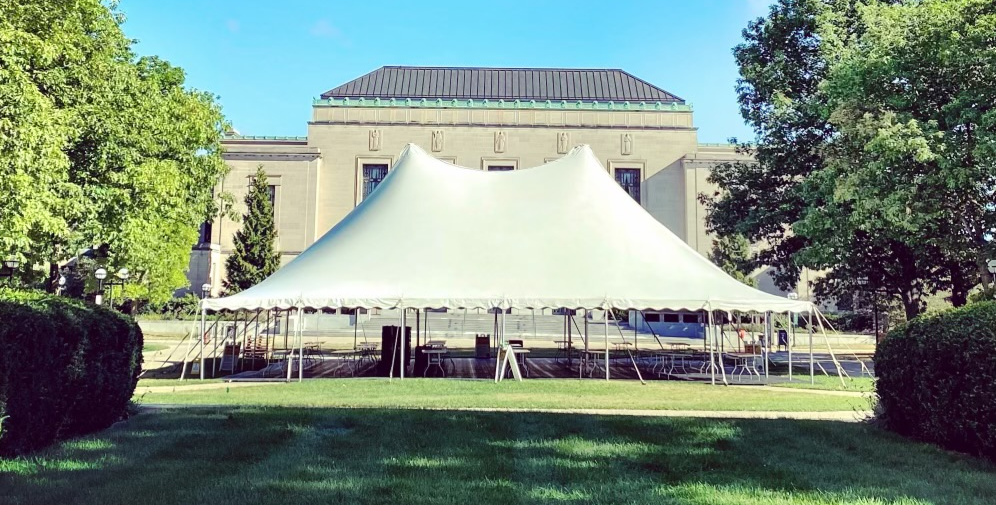 Canopy Set Up in Front of the Rackham Graduate School
