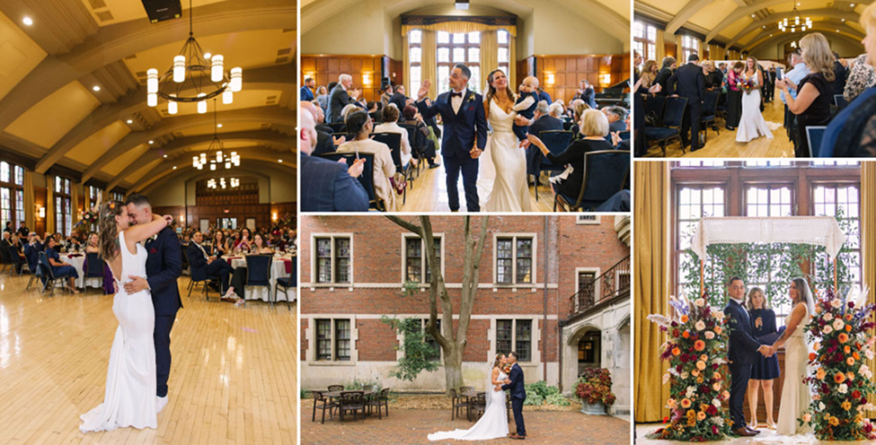 Collage of Pictures from Joanne and Devon Stone's Wedding