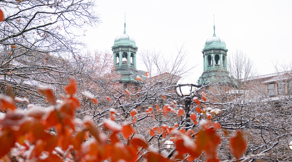MCommons covered in snow from April 2024