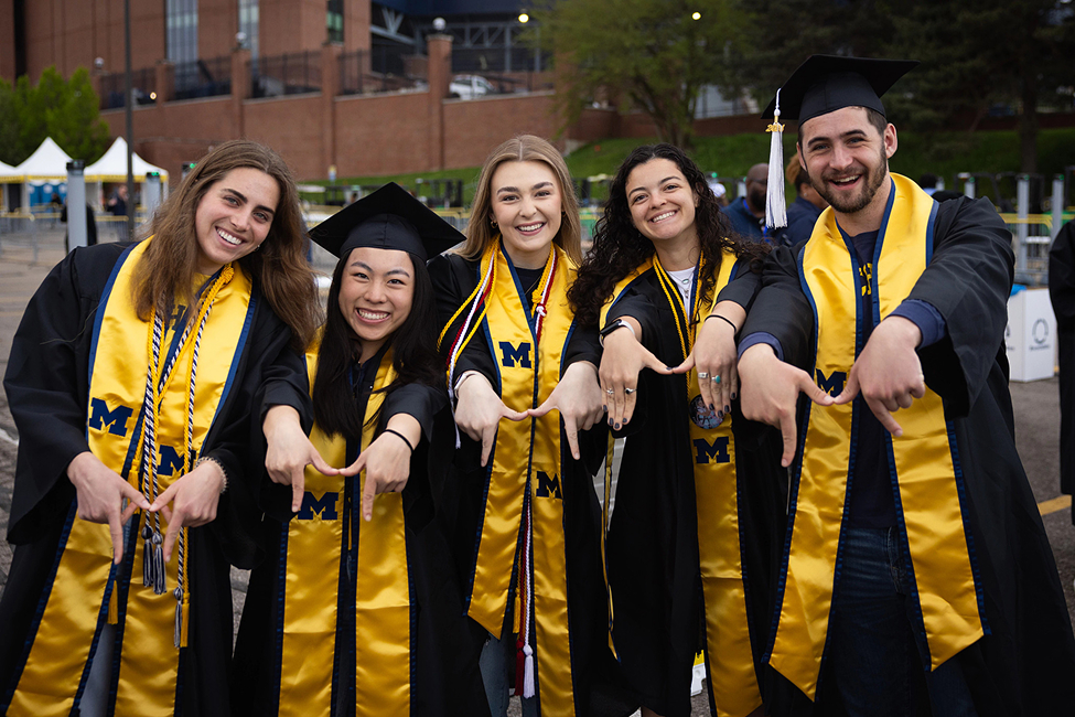 A group of five graduating Michigan students