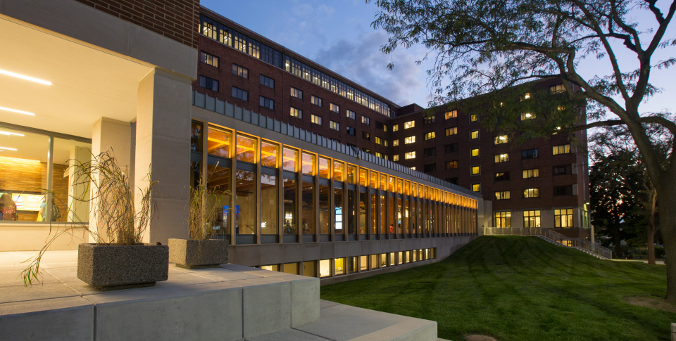 Picture of East Quad at night