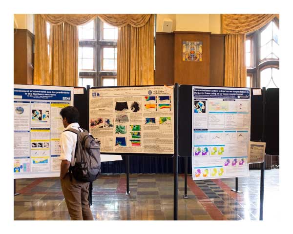 A poster session at the Michigan Union.