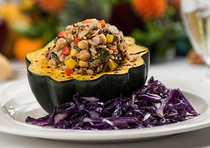 Stuffed acorn squash