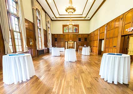 The Vandenberg room set for a special event.