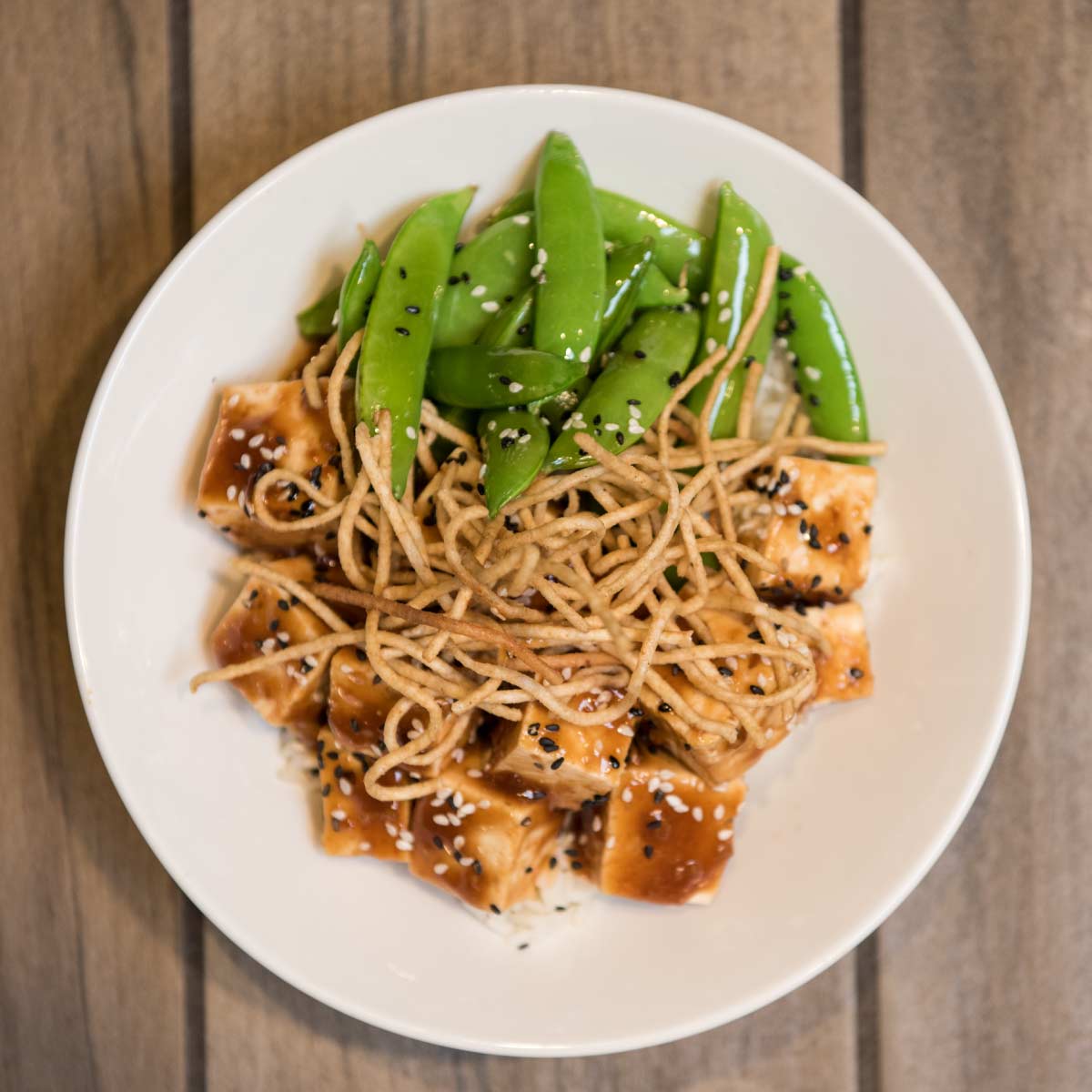 A tofu dish served at one of our cafes, Fireside.